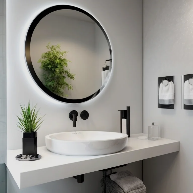 aimirrormate AI-Spiegel in modernem Badezimmer